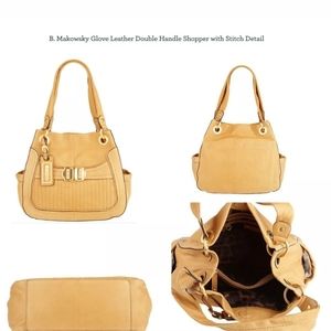 Nwt-B. Makowsky yellow satchel handbag
